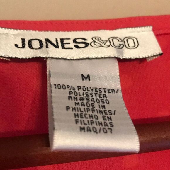 Jones & Co Faux Wrap Polka Dot Dress - Size Medium - Picture 9 of 13